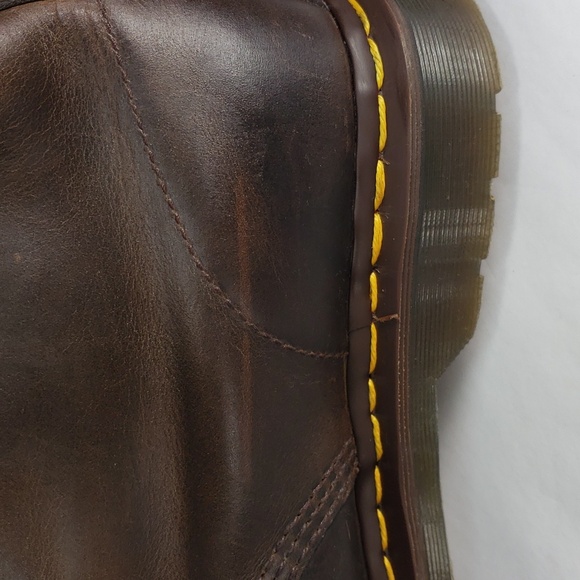 DR. MARTENS AIR WAIR 11822 BROWN OIL LEATHER 8 EYE LACE UP ANKLE BOOTS MEN'S 13 - Picture 11 of 16